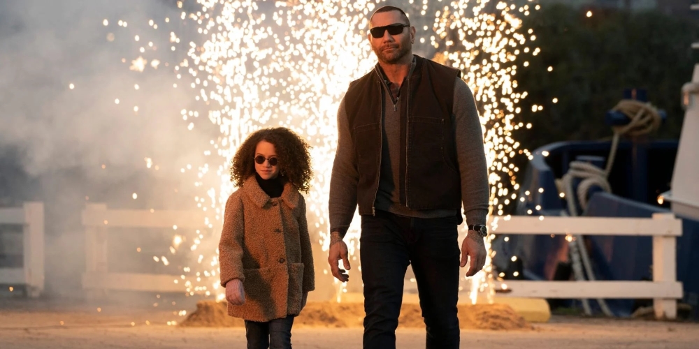 Chloe Coleman and Dave Bautista
