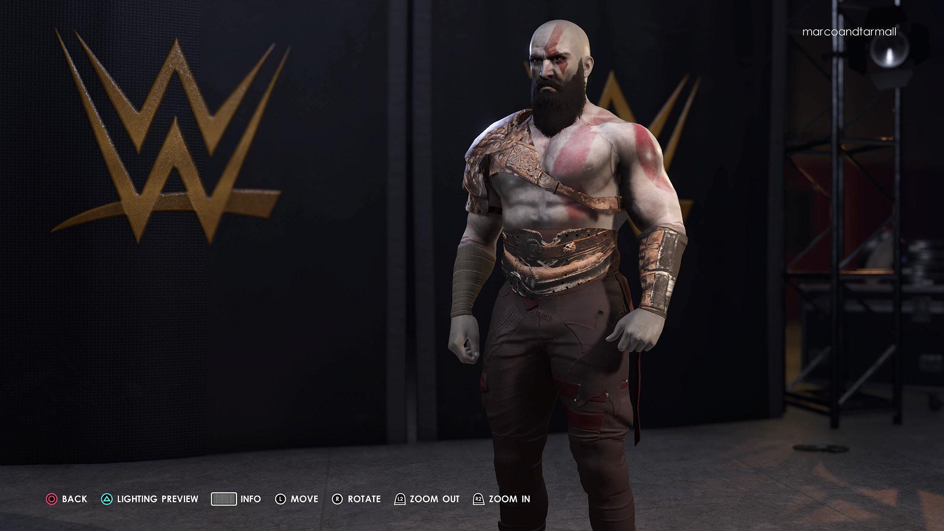 خدای جنگ در WWE 2K22 - کریتوس