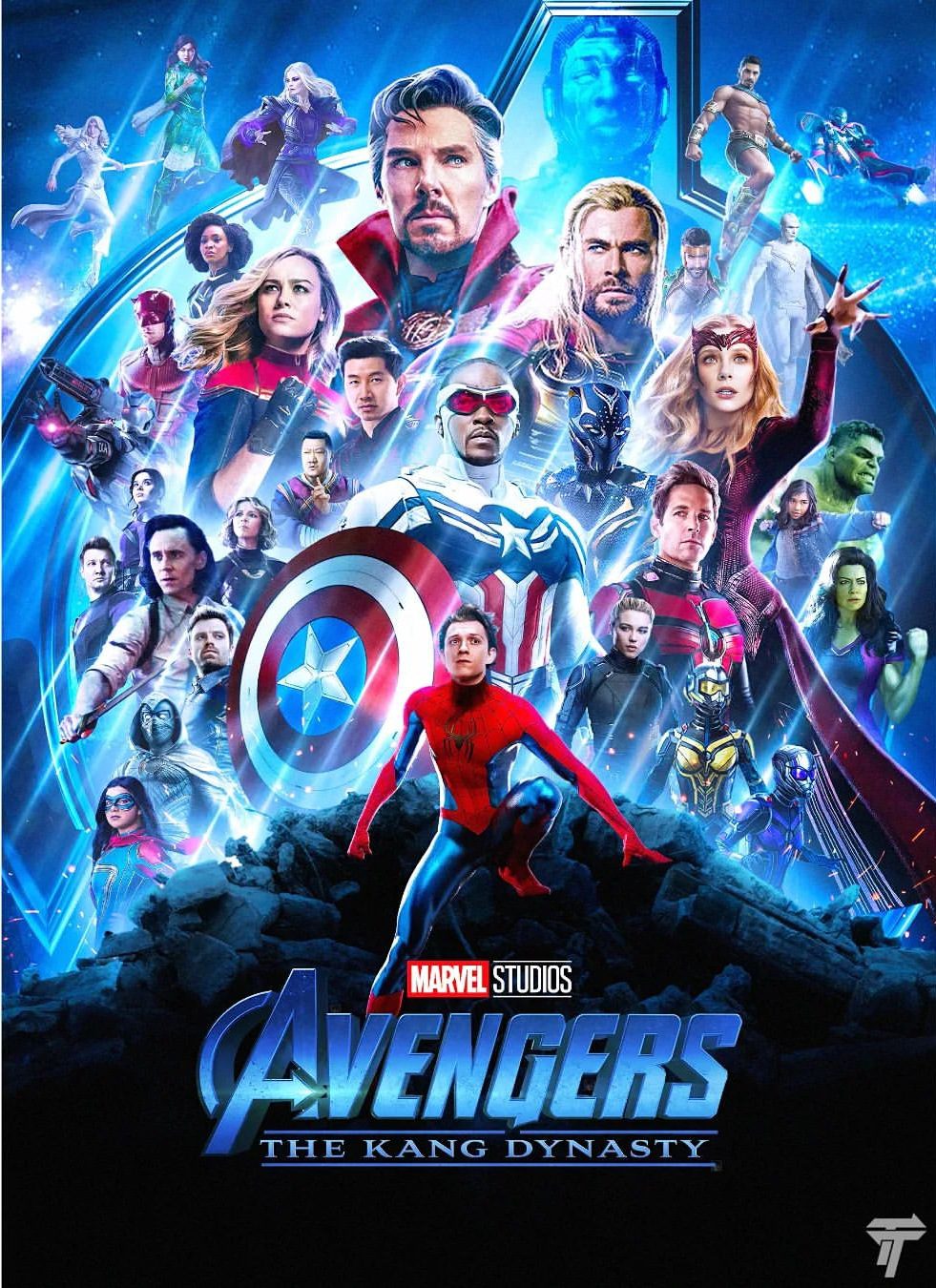 پوستر فیلم انتقام جویان 5 که با عنوان Avengers: Kang's Dynasty