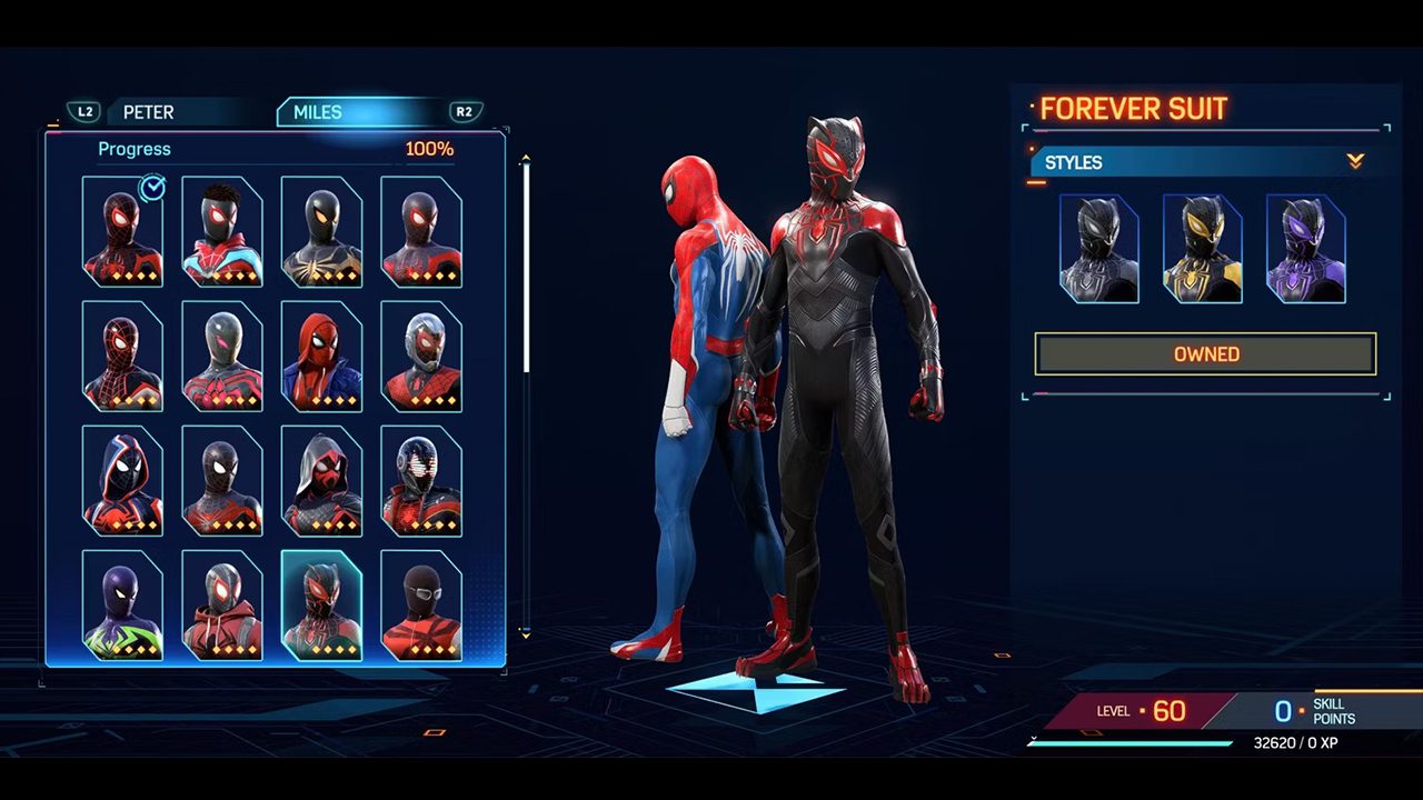 لباس Forever Suit بازی Spider-Man 2