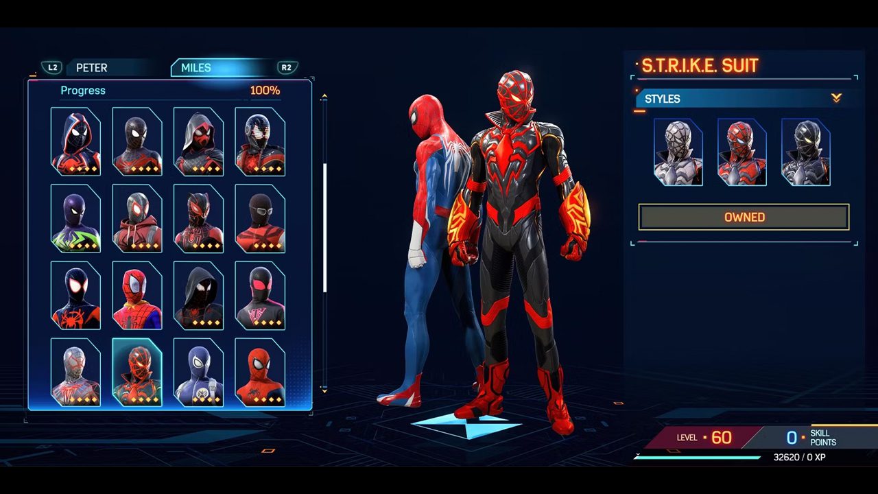 لباس Strike بازی Spider-Man 2