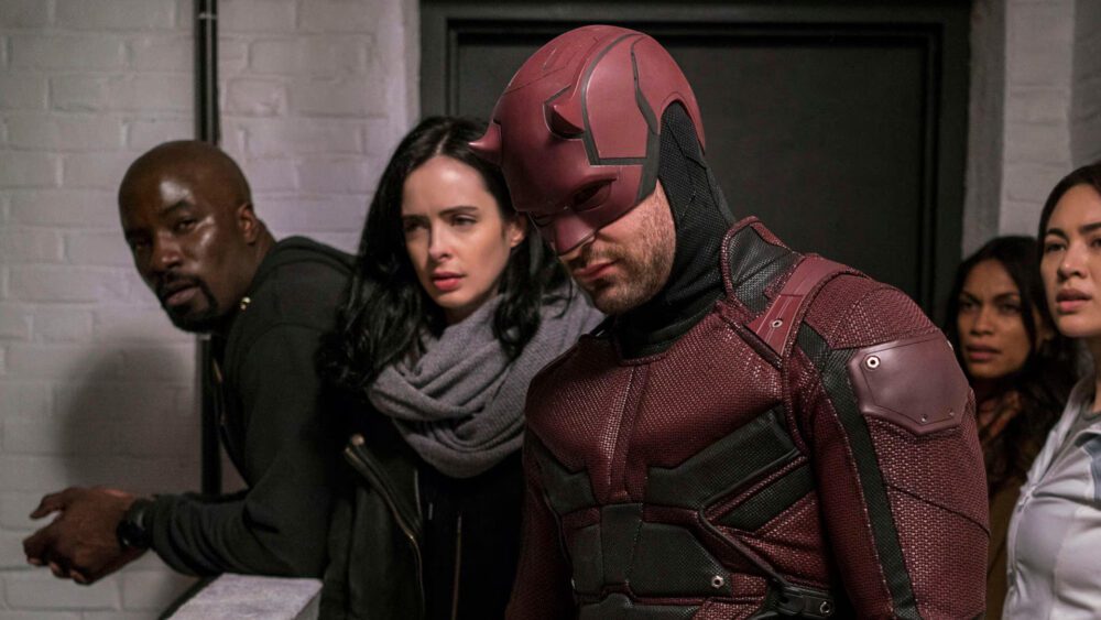 دردویل و جسیکا جونز در پشت صحنه فصل دوم Daredevil: Born Again